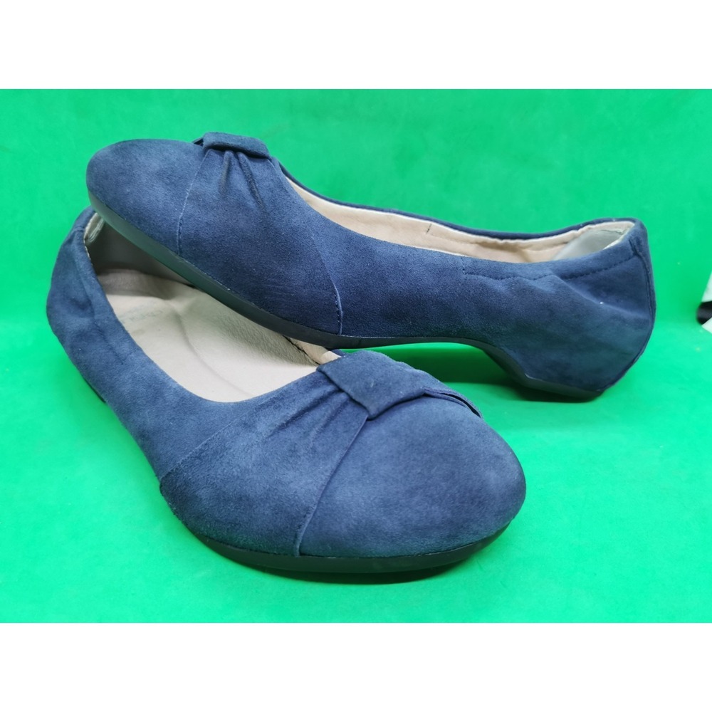 Dansko Lina Ballet Flats Loafers Shoes Womens Size 6.5 US 37 EU Navy Blue Suede - Picture 13 of 16